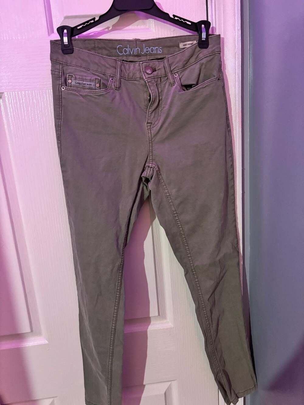 Calvin Klein Jeans Ankle Skinny Pants Size 27 Green